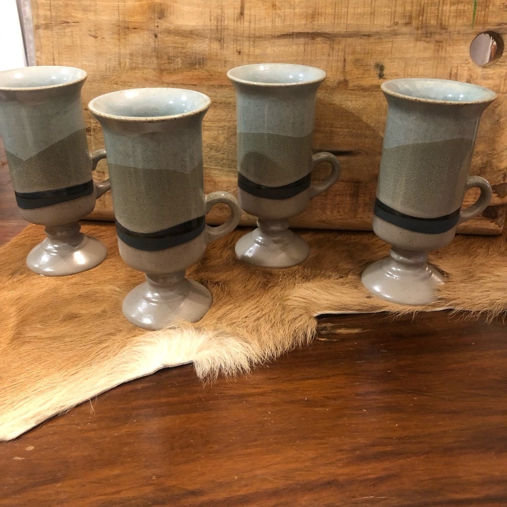 Handmade vintage Otagiri footed coffee mugs